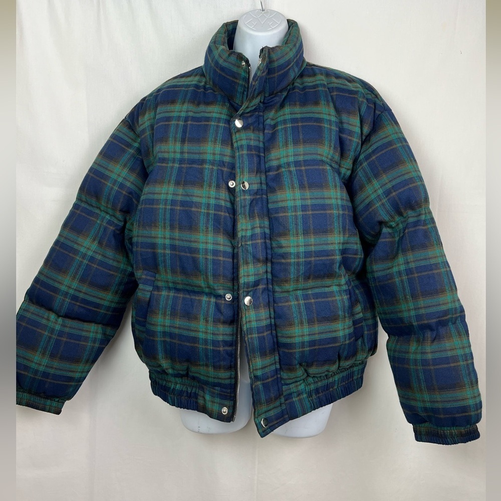 Cider Checkered Jacket in Green and Blue size Small